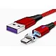 Магнитен кабел за бързо зареждане 2в1 Type C / Micro USB MEGADRIVE 1.5M 5A RED 02799 Магнитен кабел за бързо зареждане 2в1 Type C / Micro USB MEGADRIVE 1.5M 5A RED