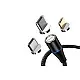 Магнитен кабел за бързо зареждане 3в1 Type C / Micro USB / LIGHTNING MEGADRIVE 1.5M 3A BLACK 02798 Магнитен кабел за бързо зареждане 3в1 Type C / Micro USB / LIGHTNING MEGADRIVE 1.5M 3A BLACK