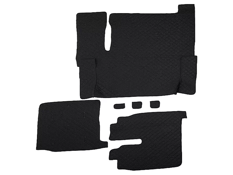 ECOLOGICAL LEATHER CAR MATS TRUCK UMBRELLA за MAN TGX EURO 6 ECOLOGICAL LEATHER BLACK Кожени стелки за камион MAN TGX EURO 6 ECOLOGICAL черен цвят