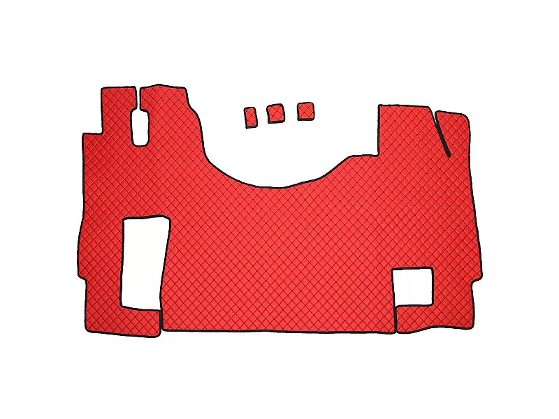 ECOLOGICAL LEATHER CAR MATS TRUCK UMBRELLA за MERCEDES ACTROS EURO 5 1844 MP2 MP3 MP4 ECOLOGICAL LEATHER RED Кожени стелки за камион MERCEDES ACTROS EURO 5 1844 MP2 MP3 MP4 ECOLOGICAL Червен цвят