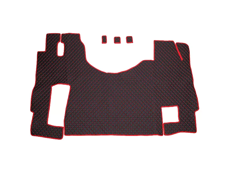 ECOLOGICAL LEATHER CAR MATS TRUCK UMBRELLA за MERCEDES ACTROS EURO 5 1844 MP2 MP3 MP4 ECOLOGICAL LEATHER BLACK - 3 Кожени стелки за камион MERCEDES ACTROS EURO 5 1844 MP2 MP3 MP4 ECOLOGICAL Черен цвят - 3