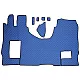 ECOLOGICAL LEATHER CAR MATS TRUCK UMBRELLA за MERCEDES MP5 MP6 EURO 6 ECOLOGICAL LEATHER BLUE Кожени стелки за камион MERCEDES MP5 MP6 EURO 6 ECOLOGICAL Син цвят