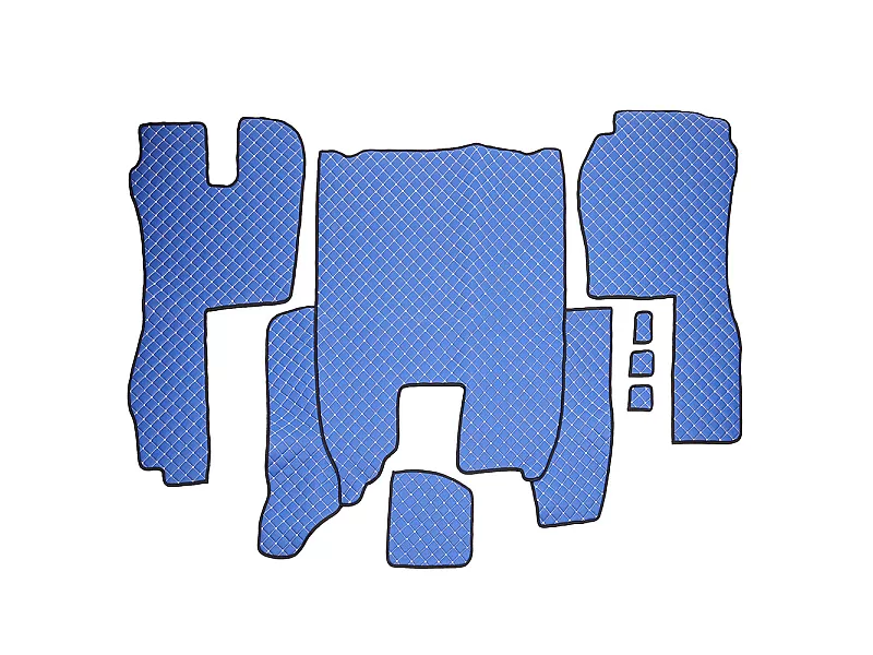 ECOLOGICAL LEATHER CAR MATS TRUCK UMBRELLA за SCANIA SERIA R 2006-2020 ECOLOGICAL LEATHER BLUE - 2 Кожени стелки за камион SCANIA SERIA R 2006-2020 ECOLOGICAL LEATHER BLUE - 2