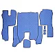 ECOLOGICAL LEATHER CAR MATS TRUCK UMBRELLA за SCANIA SERIA R 2006-2020 ECOLOGICAL LEATHER BLUE Кожени стелки за камион SCANIA SERIA R 2006-2020 ECOLOGICAL LEATHER BLUE