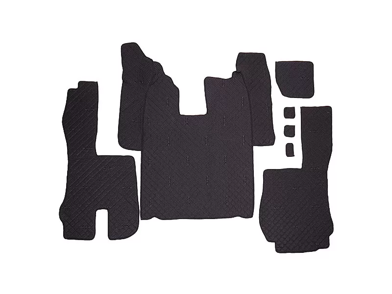 ECOLOGICAL LEATHER CAR MATS TRUCK UMBRELLA за SCANIA SERIA R 2006-2020 ECOLOGICAL LEATHER RED - 2 Кожени стелки за камион SCANIA SERIA R 2006-2020 ECOLOGICAL LEATHER RED - 2