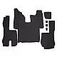 ECOLOGICAL LEATHER CAR MATS TRUCK UMBRELLA за SCANIA SERIA R 2006-2020 ECOLOGICAL LEATHER RED Кожени стелки за камион SCANIA SERIA R 2006-2020 ECOLOGICAL LEATHER RED