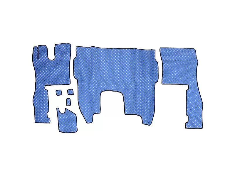 ECOLOGICAL LEATHER CAR MATS TRUCK UMBRELLA за SCANIA SERIA R 2018- MANUAL LEATHER BLUE - 2 Кожени стелки за камион SCANIA SERIA R 2018- син цвят - 2
