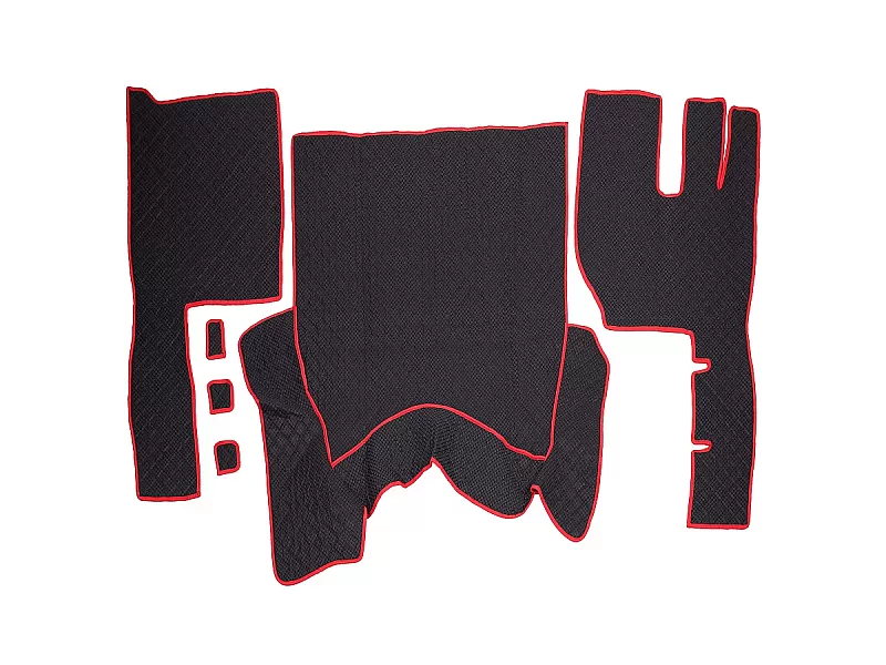 ECOLOGICAL LEATHER CAR MATS TRUCK UMBRELLA за VOLVO EURO 5 ECOLOGICAL LEATHER BLACK Кожени стелки за камион VOLVO EURO 5 ECOLOGICAL Черен цвят