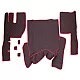 ECOLOGICAL LEATHER CAR MATS TRUCK UMBRELLA за VOLVO EURO 5 ECOLOGICAL LEATHER BLACK Кожени стелки за камион VOLVO EURO 5 ECOLOGICAL Черен цвят