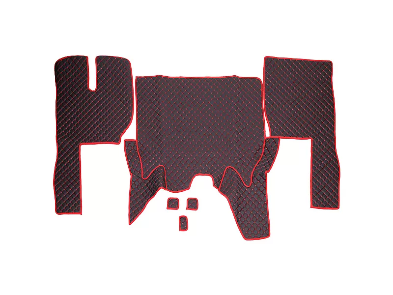 ECOLOGICAL LEATHER CAR MATS TRUCK UMBRELLA за VOLVO FH EURO 6 ECOLOGICAL LEATHER BLACK Кожени стелки за камион VOLVO FH EURO 6 ECOLOGICAL Черен цвят