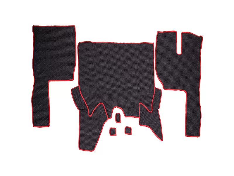 ECOLOGICAL LEATHER CAR MATS TRUCK UMBRELLA за VOLVO FH EURO 6 ECOLOGICAL LEATHER BLACK - 3 Кожени стелки за камион VOLVO FH EURO 6 ECOLOGICAL Черен цвят - 3