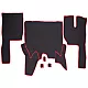 ECOLOGICAL LEATHER CAR MATS TRUCK UMBRELLA за VOLVO FH EURO 6 ECOLOGICAL LEATHER BLACK Кожени стелки за камион VOLVO FH EURO 6 ECOLOGICAL Черен цвят