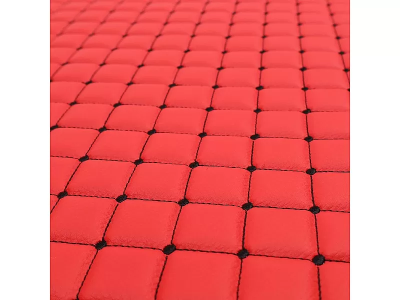 ECOLOGICAL LEATHER CAR MATS TRUCK UMBRELLA за VOLVO FH EURO 6 ECOLOGICAL LEATHER RED - 2 Кожени стелки за камион VOLVO FH EURO 6 ECOLOGICAL Червен цвят - 2