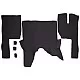 ECOLOGICAL LEATHER CAR MATS TRUCK UMBRELLA за VOLVO FH EURO 6 ECOLOGICAL LEATHER RED Кожени стелки за камион VOLVO FH EURO 6 ECOLOGICAL Червен цвят