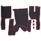 ECOLOGICAL LEATHER CAR MATS TRUCK UMBRELLA за VOLVO FH12 ECOLOGICAL LEATHER BLACK TYPE 1 Кожени стелки за камион VOLVO FH12 ECOLOGICAL Черен цвят TYPE 1