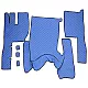 ECOLOGICAL LEATHER CAR MATS TRUCK UMBRELLA за VOLVO FH12 ECOLOGICAL LEATHER BLUE TYPE 1 Кожени стелки за камион VOLVO FH12 ECOLOGICAL Син цвят TYPE 1