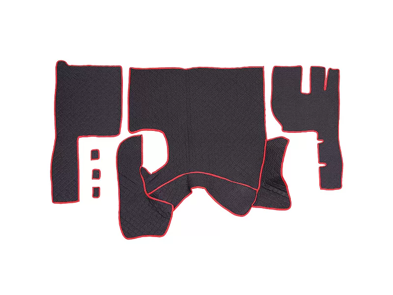 ECOLOGICAL LEATHER CAR MATS TRUCK UMBRELLA за VOLVO FH13 ECOLOGICAL LEATHER BLACK TYPE 2 Кожени стелки за камион VOLVO FH13 ECOLOGICAL Черен цвят TYPE 2