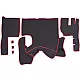 ECOLOGICAL LEATHER CAR MATS TRUCK UMBRELLA за VOLVO FH13 ECOLOGICAL LEATHER BLACK TYPE 2 Кожени стелки за камион VOLVO FH13 ECOLOGICAL Черен цвят TYPE 2