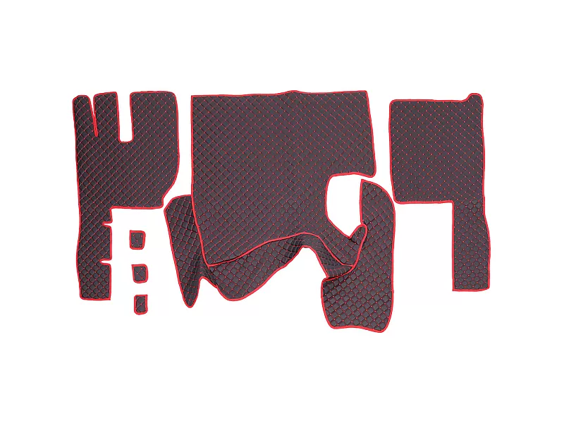 ECOLOGICAL LEATHER CAR MATS TRUCK UMBRELLA за VOLVO FH13 ECOLOGICAL LEATHER BLACK TYPE 2 - 3 Кожени стелки за камион VOLVO FH13 ECOLOGICAL Черен цвят TYPE 2 - 3