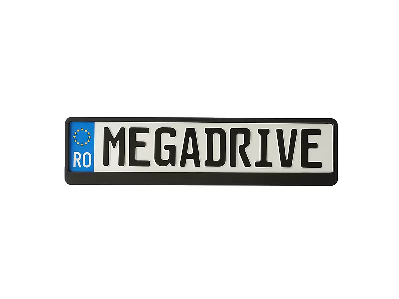 Табла за регистрационен номер MEGA DRIVE - черна - 6 Табла за регистрационен номер MEGA DRIVE - черна - 6