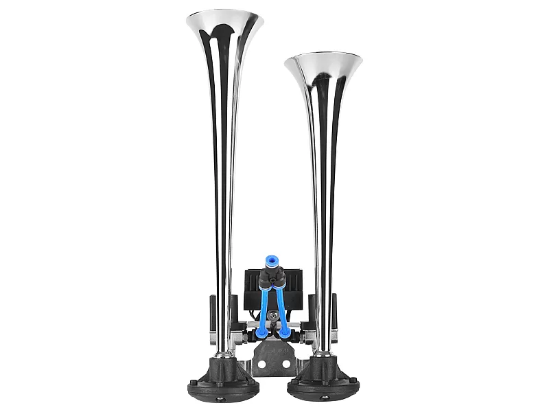 ТРОМБА ДВОЙНА ВЪЗДУШНА С ХРОМИРАНО ПОКРИТИЕ, 30/34 CM, 125DB, 24V - 2