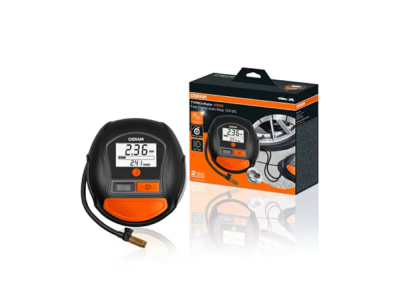ДИГИТАЛЕН КОМПРЕСОР ЗА ГУМИ OSRAM TYREINFLATE CONNECT 1000 180 W - 3 ДИГИТАЛЕН КОМПРЕСОР ЗА ГУМИ OSRAM TYREINFLATE CONNECT 1000 180 W - 3