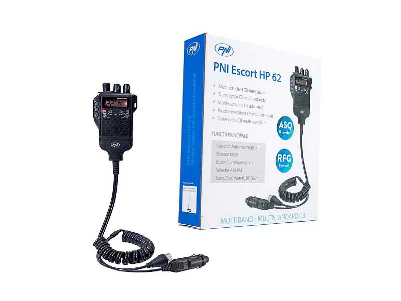 Радиостанция CB PNI Escort HP 62 и Антена PNI Extra 48 с включен магнит, ASQ, RF gain - 9 Радиостанция CB PNI Escort HP 62 и Антена PNI Extra 48 с включен магнит, ASQ, RF gain - 9