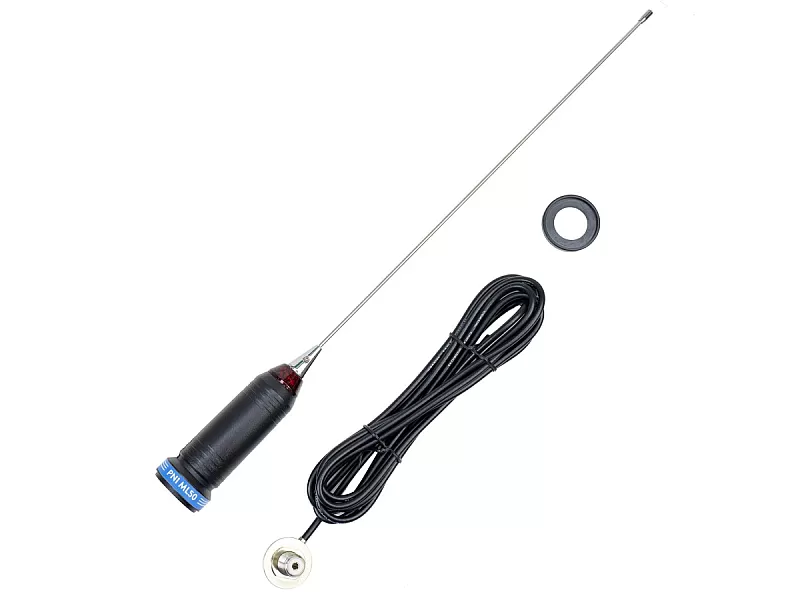 Антена CB PNI ML50, Дължина 48 см, 26-28MHz, 600W със свързващ кабел RG58 3,5 м, Без конектор PL259 - 5 Антена CB PNI ML50, Дължина 48 см, 26-28MHz, 600W със свързващ кабел RG58 3,5 м, Без конектор PL259 - 5