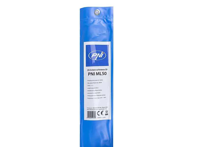 Антена CB PNI ML50, Дължина 48 см, 26-28MHz, 600W със свързващ кабел RG58 3,5 м, Без конектор PL259 - 3 Антена CB PNI ML50, Дължина 48 см, 26-28MHz, 600W със свързващ кабел RG58 3,5 м, Без конектор PL259 - 3