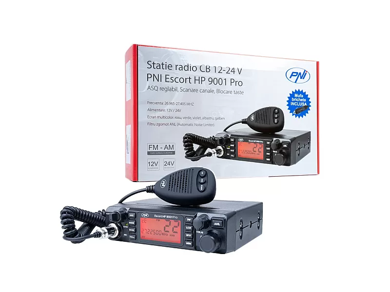 Радиостанция CB PNI Escort HP 9001 PRO ASQ, AM-FM, 12V/24V, 4W, Scan, Dual Watch, ANL - 2 Радиостанция CB PNI Escort HP 9001 PRO ASQ, AM-FM, 12V/24V, 4W, Scan, Dual Watch, ANL - 2