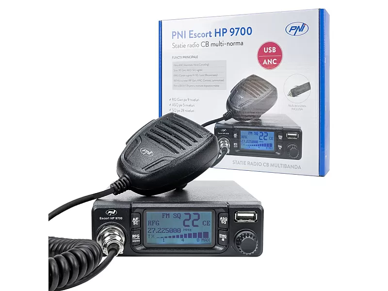 Радиостанция CB PNI Escort HP 9700 USB, ANC, ASQ, 12V / 24V, Включен конектор за запалка - 9 Радиостанция CB PNI Escort HP 9700 USB, ANC, ASQ, 12V / 24V, Включен конектор за запалка - 9