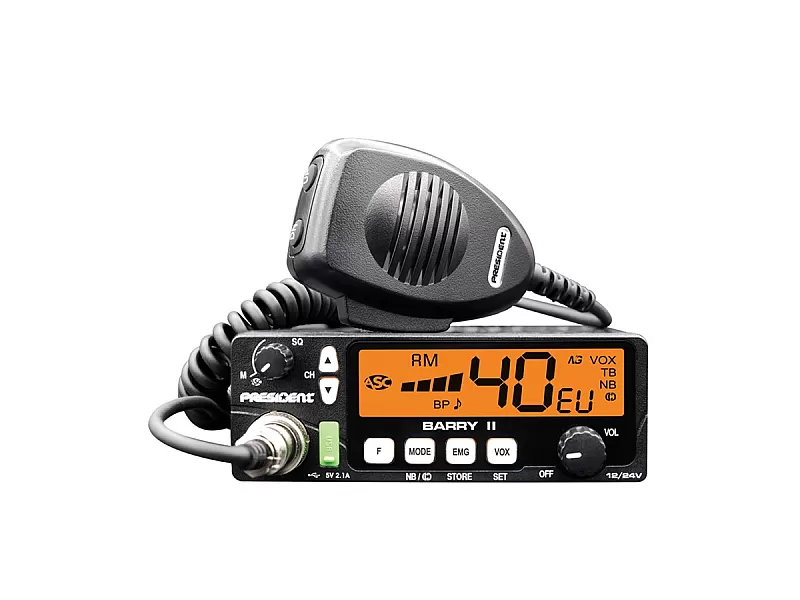 Радиостанция за камион PRESIDENT CB RADIO BARRY II ASC, 12/24V - 8 Радиостанция за камион PRESIDENT CB RADIO BARRY II ASC, 12/24V - 8
