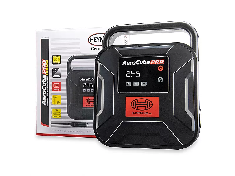 Дигитален компресор за гуми HEYNER AERO CUBE PRO 12V 35L - 6 Дигитален компресор за гуми HEYNER AERO CUBE PRO 12V 35L - 6
