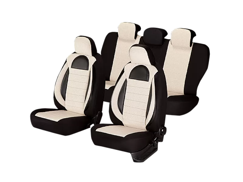 Универсални калъфи за седалки  RACING BEIGE - 6