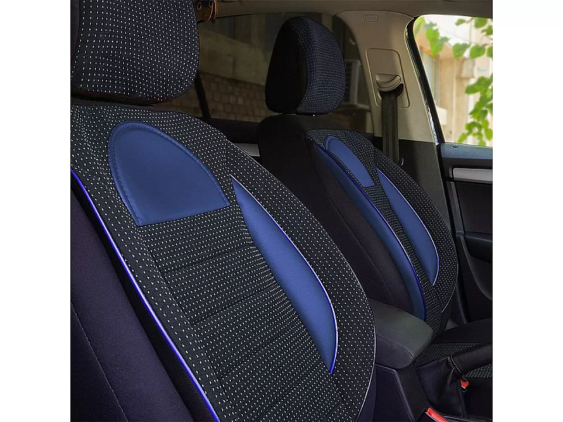 Универсални калъфи за седалки  RACING BLACK - BLUE - 3