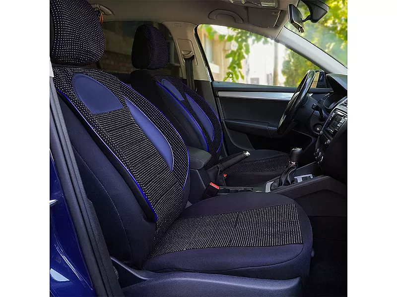 Универсални калъфи за седалки  RACING BLACK - BLUE - 7