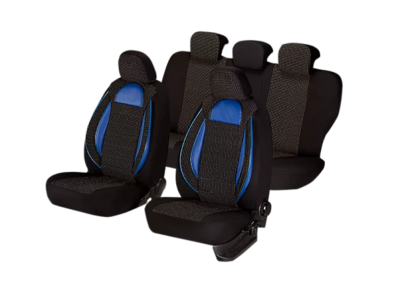 Универсални калъфи за седалки  RACING BLACK - BLUE - 8