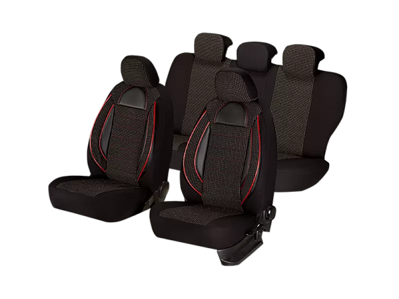 Универсални калъфи за седалки  RACING BLACK - 4