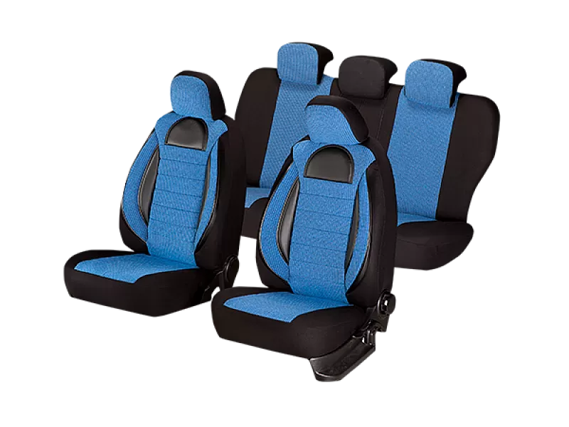 Универсални калъфи за седалки  RACING BLUE - 4
