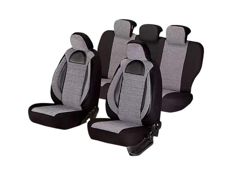 Универсални калъфи за седалки  RACING GRAY - BLACK - 3