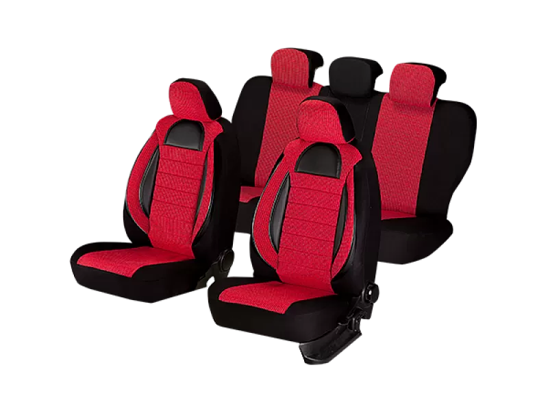 Универсални калъфи за седалки  RACING RED - 6
