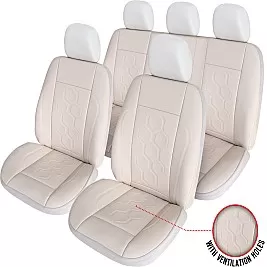 Калъфи за седалки - Кожени KING BEIGE EXCLUSIVE 