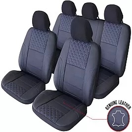 Калъфи за седалки - Кожени QUEEN BLACK UMB-B EXCLUSIVE