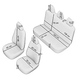 Калъфи за седалки за DIAMOND GREY