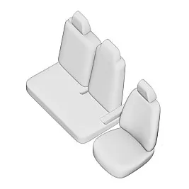 Калъфи за седалки за RENAULT MASTER (2 + 1) 2010- TYPE 1
