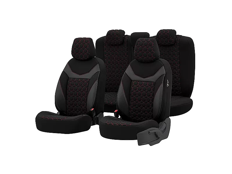 Универсални калъфи за седалки NERO RED - 3
