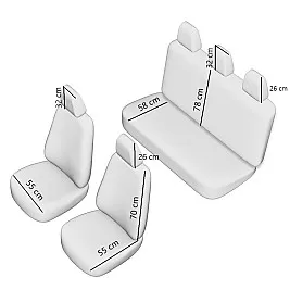 Универсални калъфи за седалки PREMIUM LUX GRAY UMB4