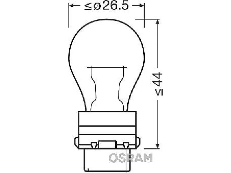 Крушки OSRAM BEC 12V PY27W / 7W ORIGINAL 10 бр. 3757AK - 2 Крушки OSRAM BEC 12V PY27W / 7W ORIGINAL 10 бр. - 2