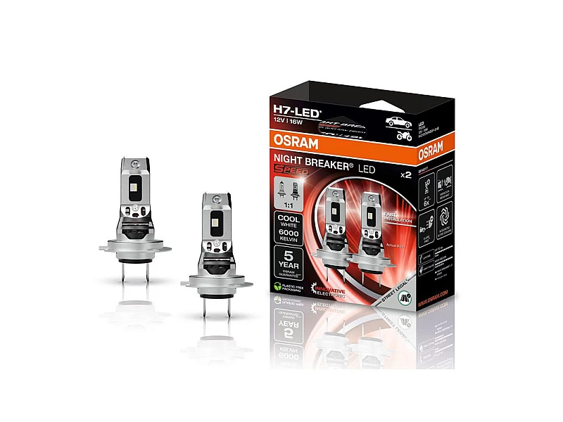 Крушки OSRAM NIGHT BREAKER LED SPEED H7 +230% 2 бр. 64210DWNBSP-2HB - 2 Крушки OSRAM NIGHT BREAKER LED SPEED H7 +230% 2 бр. - 2