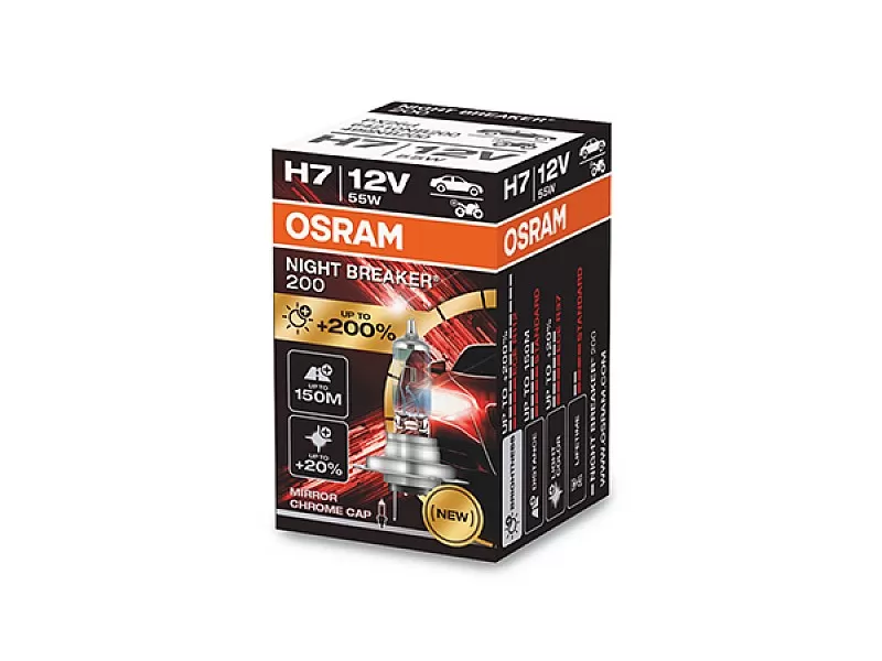 Крушка OSRAM 12V H7 55 W NIGHT BREAKER + 200% 1бр. 64210NB200 Крушка OSRAM 12V H7 55 W NIGHT BREAKER + 200% 1бр.